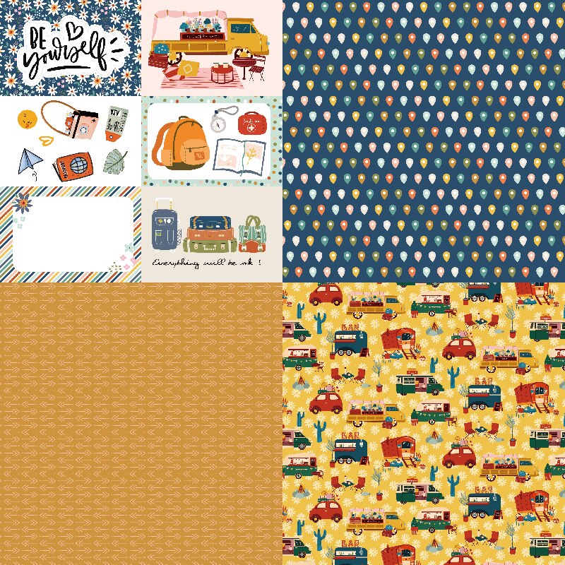 KSCRAFT 12pc Journal Scrapbooking Pads Paper Origami Art Background Paper Card Making DIY Scrapbook Paper Craft