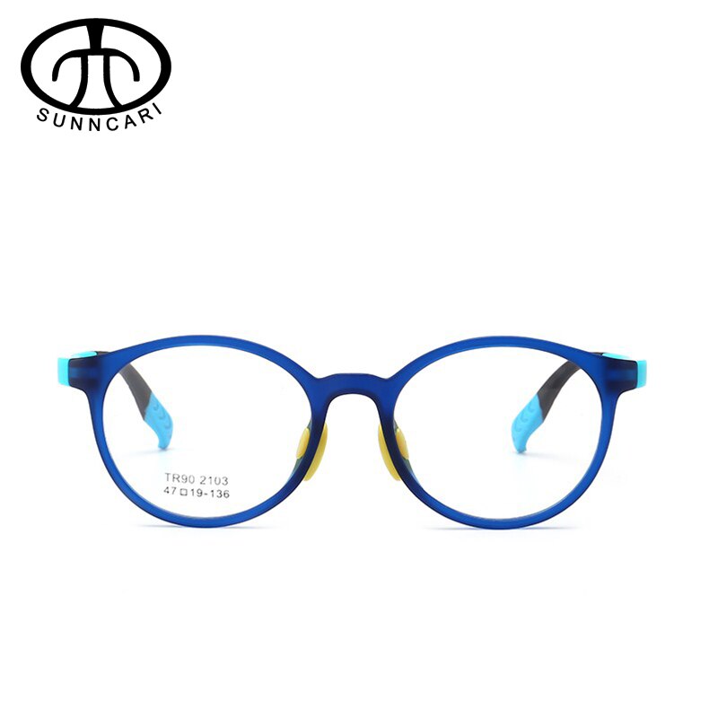 Blauw Licht Blokkeren Bril Voor Kids Meisjes Jongens Optische Blauw Patchwork Brilmontuur Flexibele Siliconen Baby 'S Brillen Frame: BLUE