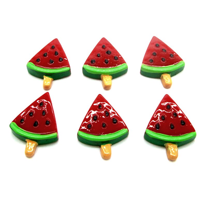 20 stk rød vandmelon dekoration håndværk perler ramme flatback cabochon scrapbog kawaii gør-det-selv udsmykning tilbehør