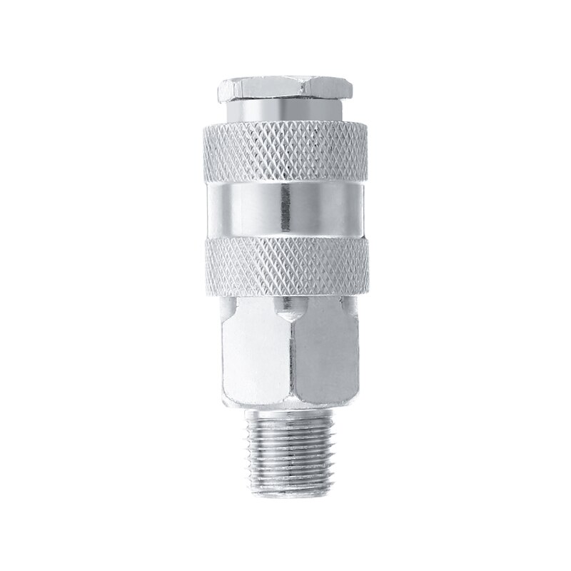 2pcs Zinc Plated Air Line Hose Fittings Connector Female Quick Release 1/4" BSP Male Hose Fittings Connector Adapter