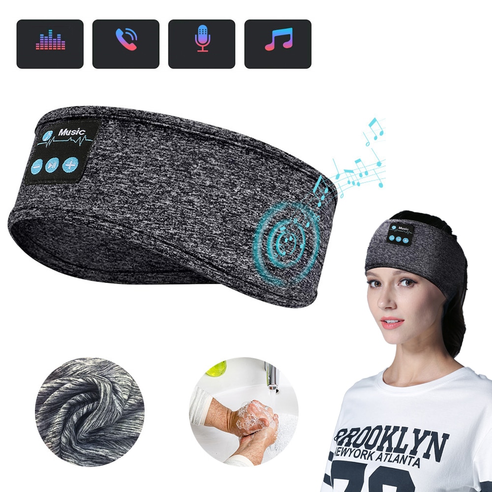 Bluetooth Muziek Haarband Anti-Zweten Draadloze Koptelefoon Handsfree Stereo Hoofdtelefoon Voor Gym Fitness Running Sport Oefening