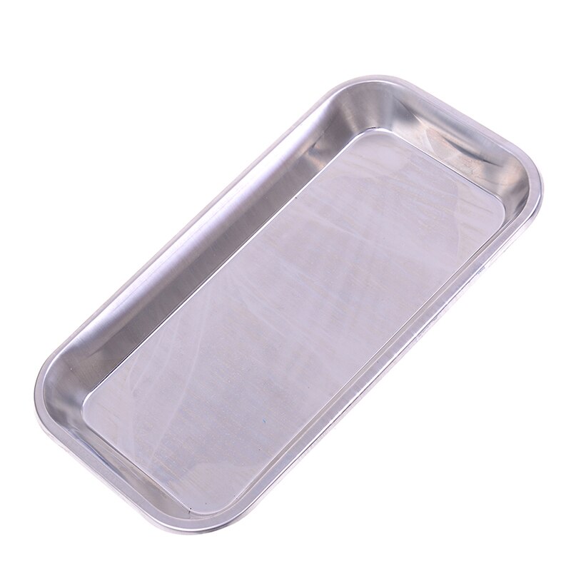 Bandeja quirúrgica de acero inoxidable, bandeja Dental cómoda y útil, para instrumentos de laboratorio, almacenamiento, 1 Uds.