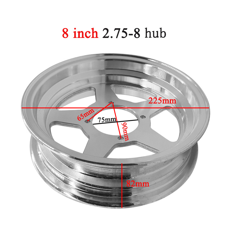 8/10/12 Inch Alloy Wheel Hub Aluminum 2.75-8 3.
00-8 2.75-10 3.00-10 3.50-10 4.00-10 4.50-12 for Monkey Bike Small Motorcycle: Beige