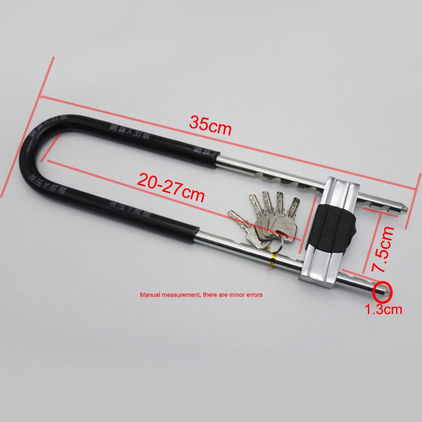 GALO Glass door lock for Double door steel U lock: 35CM