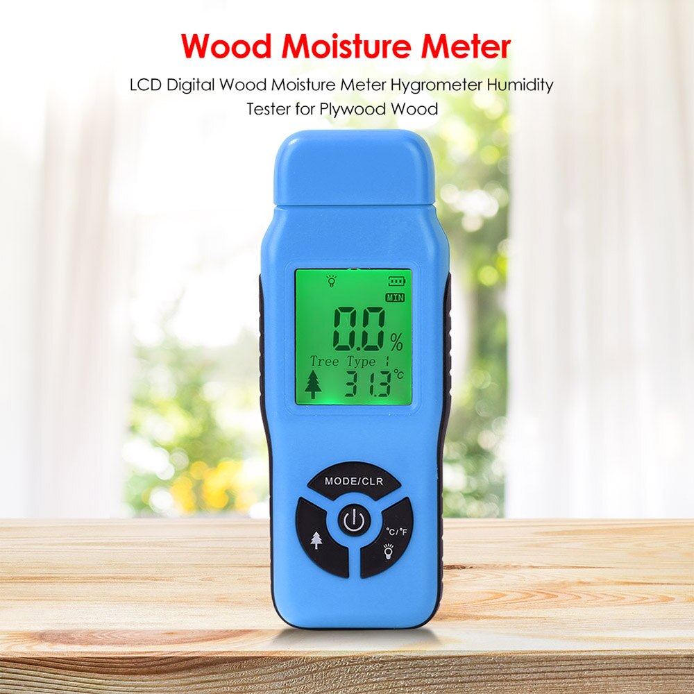 Handheld Digital Wood Moisture Meter Humidity Tester Timber Damp Detector Paper Digital Test Wall Moisture Analyzer Range 2%~70%