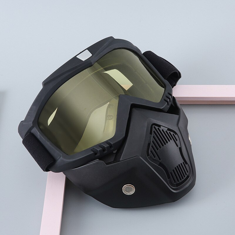 Motorfiets Bril Motocross Motor Moto Bril Afneembare Goggle Uv Bescherming Ski Bike Voor Halley Open Helm Masker: D