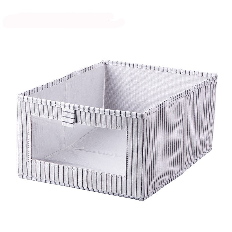 Home Wardrobe Organizer Storage Drawer Closet Organizer Boite De Rangement Underwear Sock Container Cuisine Organisateur Placard: white strips L