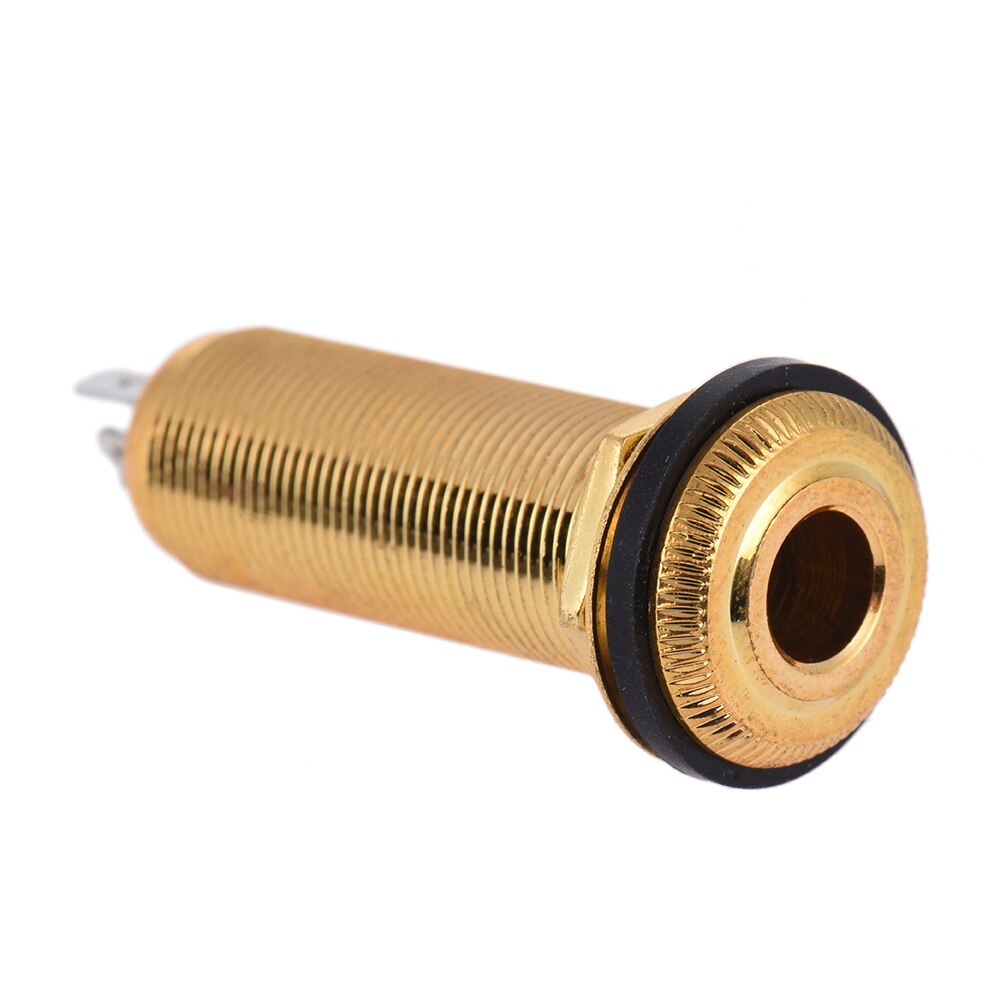 6.35mm 1/4 Inch Guitar End Pin Jack Endpin Jack Socket Plug Mono Output Copper Material for Acoustic Electric Guitar