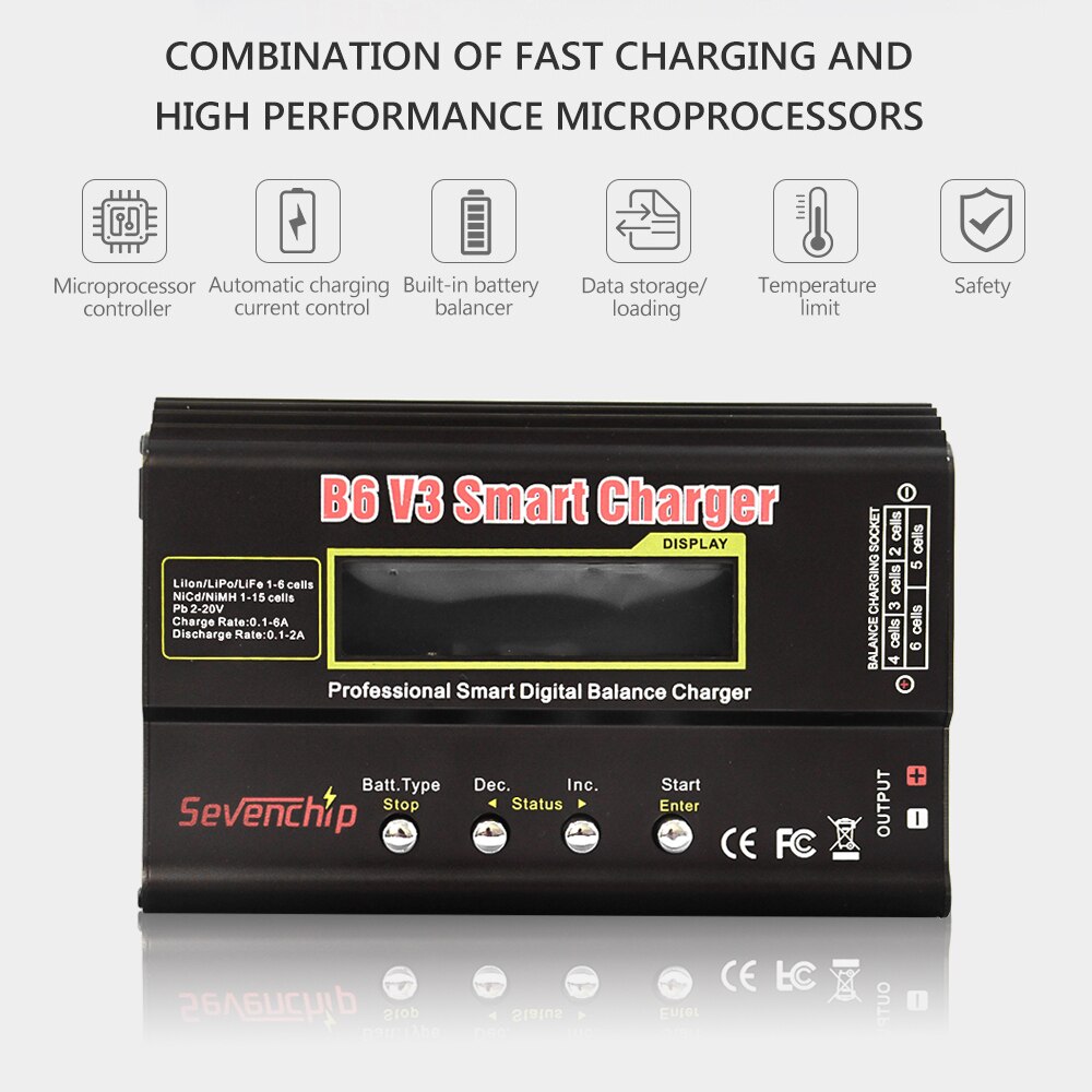 Kebidu NiMh Li-ion ni-cd batterie RC iMAX B6 Lipro Balance chargeur numérique déchargeur chargeur intelligent