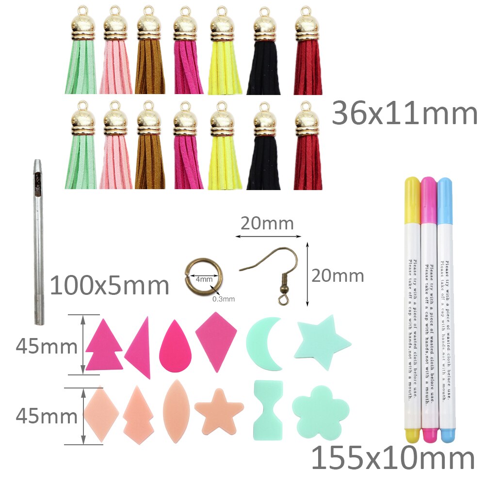 Jewelry Making Tools Kit 7 styles Accessories,Earring Hooks,Jump Rings,Plier,Scissor,Hole Puncher Tools Kit,Diy Earring,1Yc11164