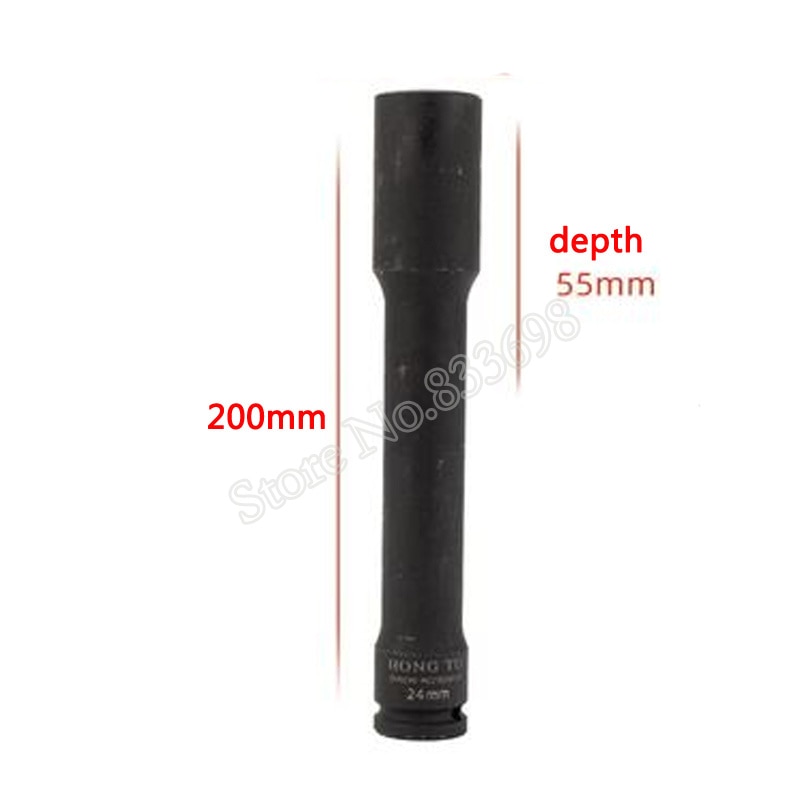 One Pcs 1/2" Lengthen Impact Socket Adopter Air Sockets 6 Point 17 18 19 21 22 24 27 30 32mm for Electric Impact Air Pneumatic