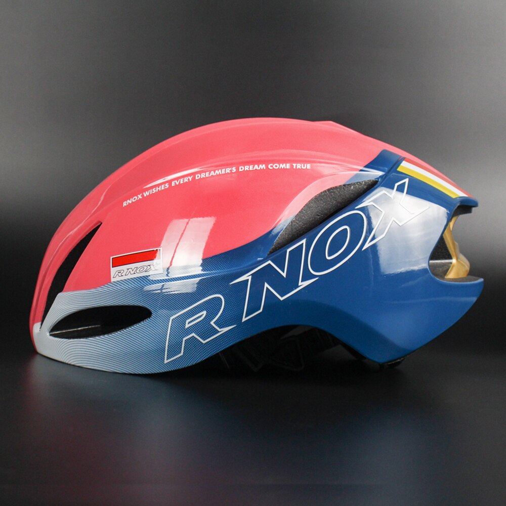 Aero Helmet Triathlon Bicycle Helmet TT Road Bike Helmet For Men Women Race Cycling Helmet Mtb Casco Ciclismo Bicycle Equipment: Pink blue