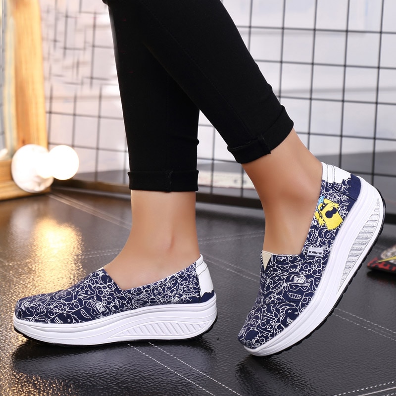 Kvinnor lägenheter plattform loafers dam mockasin skor kvinna höst slip on casual damskor kilar skor