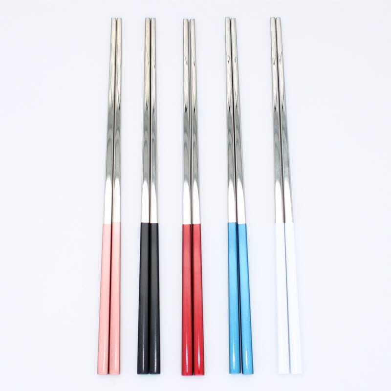 Luxury Metal Baguette Sticks Sushi Tableware Chinese Korean Chopsticks Home 304stainless Steel Chopsticks Japan Dinnerware