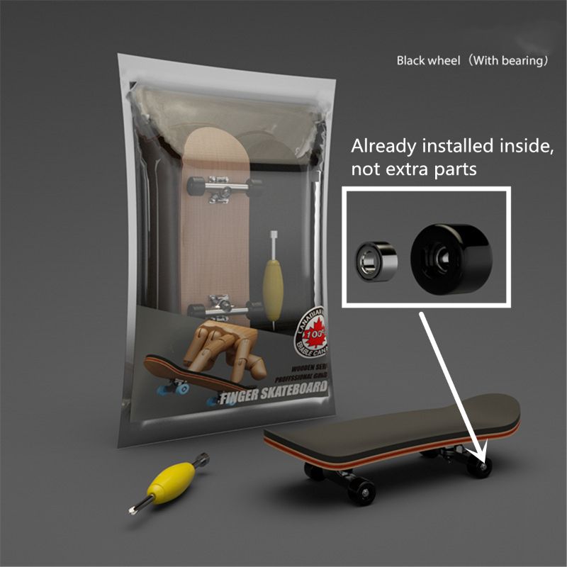 Mini deskorolka drewniana podstrunnica zabawka profesjonalne stenty Finger Skate Set