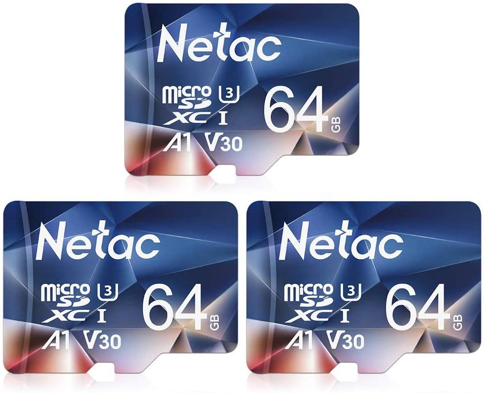 Netac Micro SD Card Memory Card Class10 TF Card 128GB 32GB 64GB 256GB 16GB 512GB Max 100Mb/s SD/TF Flash Card for phone and PC: 64GB 3PC