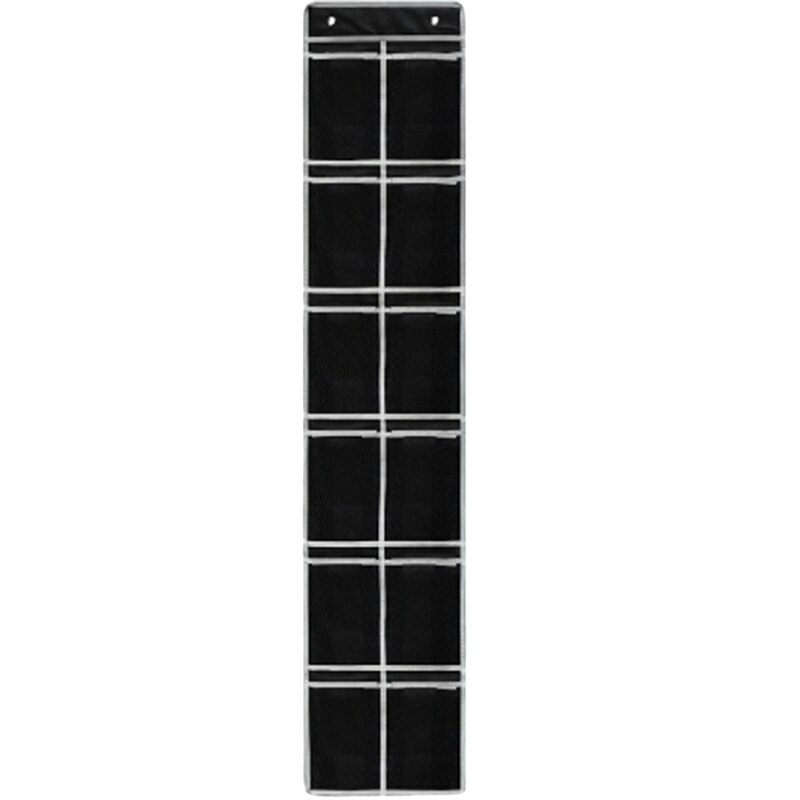 2020 nowy 12 duża siatka kieszenie wiszące buty organizator stojak uporządkowane schowek torby wiszące ściany torba pokój buty kapcie przechowywania: czarny