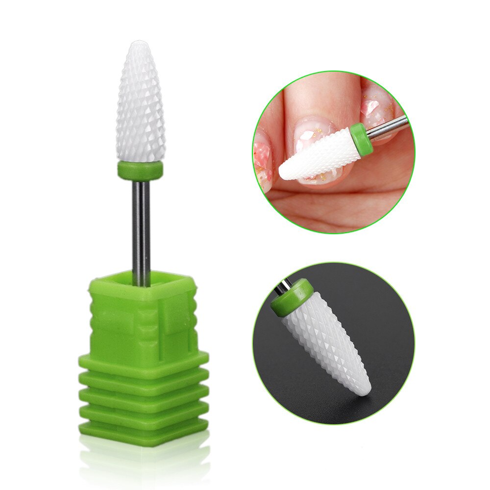 Taladro del clavo Bits Frezy ¿Frezarki Manicur Embout Ponceuse Ongle Frez Ceramiczny ¿Paznokci broca de clavo de cerámica Frez broca para uñas: 09