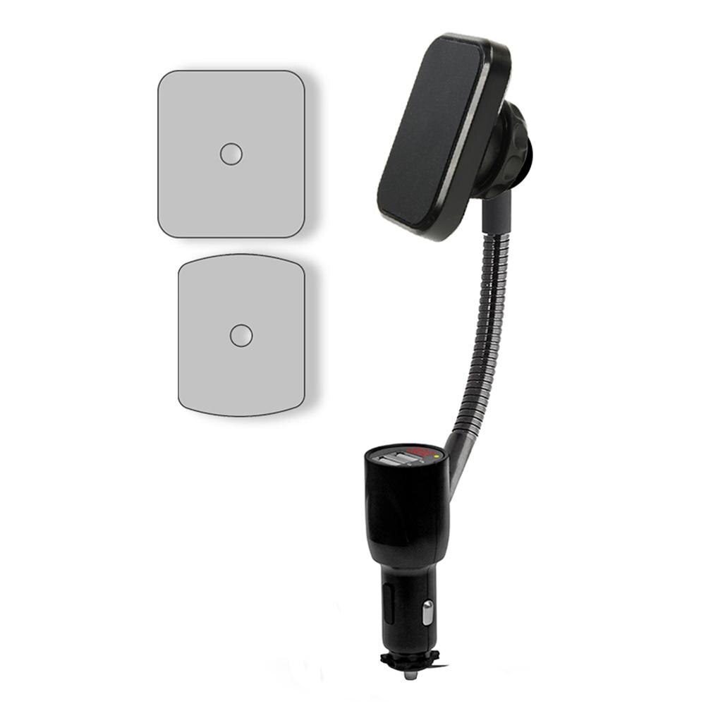 3-In-1 Sigarettenaansteker Magneet Autolader Spanning Detector Auto Houder Base Met Dual USB Charger LED display Spanning Stroom