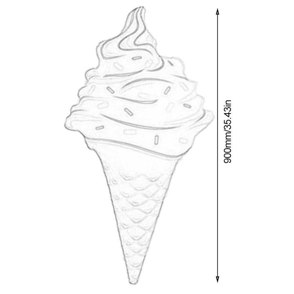 Funny Pool Float Water Fun Toys Swim Ring Ice Cream Shaped Inflatable Float Pool Accessories Floats Toys