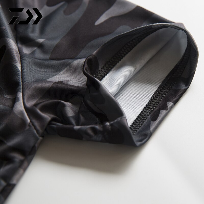 Vissers-t-shirt zomer anti-zweet v-hals camouflage groen vissers-t-shirt sportkleding ademend snel drogende visserskleding