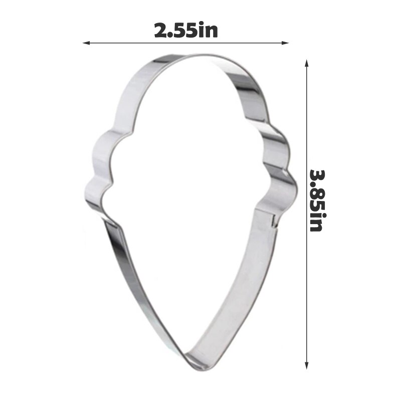 Ice Cream Shaped Cake Stencil Kitchen Cupcake Decoration Template Mold Biscuit Cookie Cutter Baking Fondant Tools Bread Cutter
