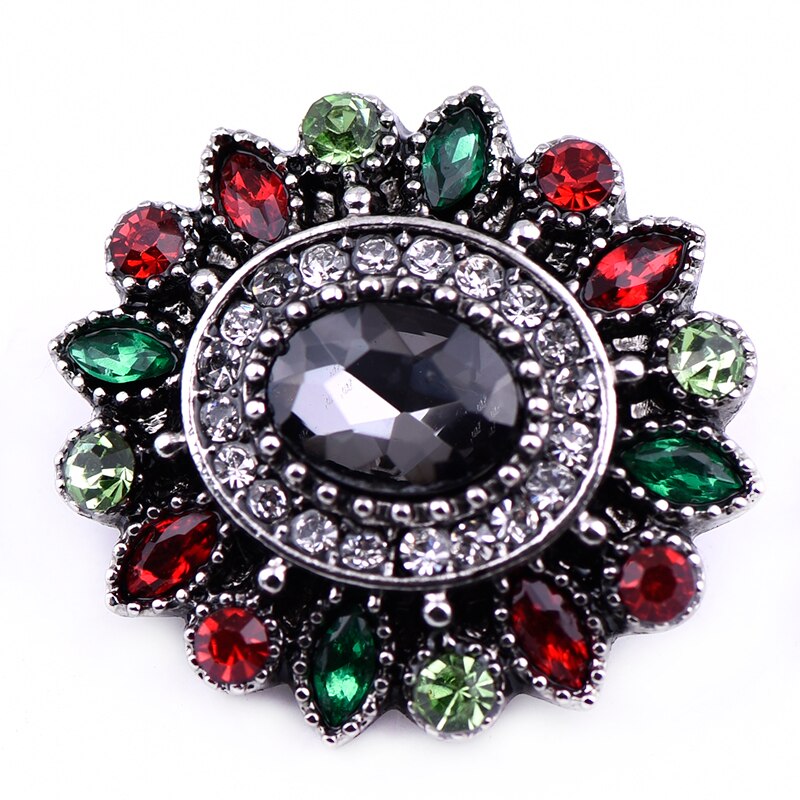 Harten bloemen strass schoonheid 20mm drukknopen passen diy 18mm drukknopen armband drukknopen kerst