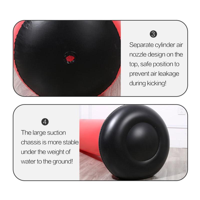 PVC Punching Boxing Bag 1.6M Inflatable Stress Fitness Training Punching Boxing Bag Homehold Pressure Relief Sandbag With Pump
