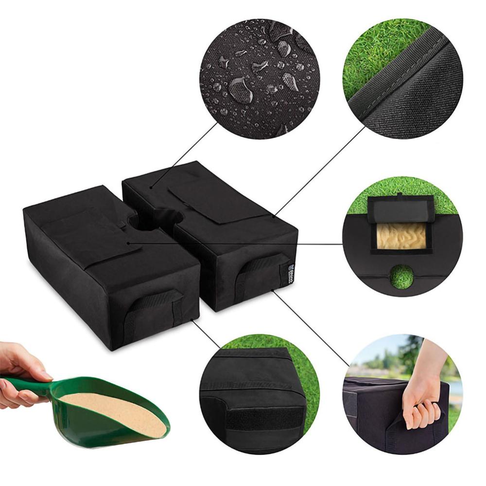 Outdoor Patio Umbrella Base Weight Bag Weatherproof Parasol Umbrella Heavy Duty Sand Bags Stand Base for Home Hotel Use