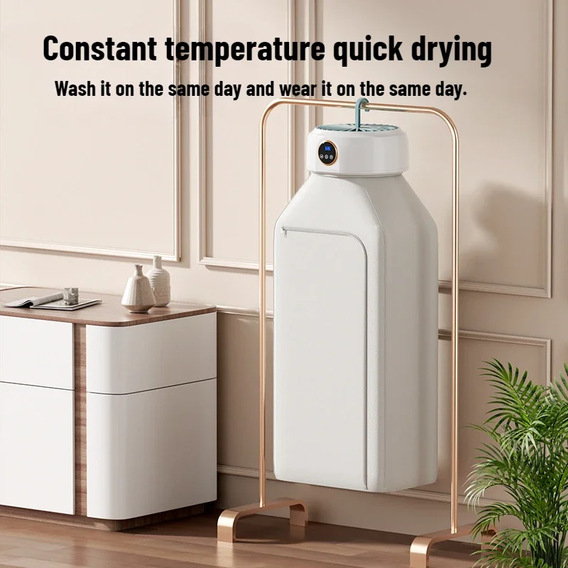 Sammenleggbar tørketrommel liten tørketrommel husholdningstørking av klær liten dynevarmer skoplugg utvalg eu/us/uk