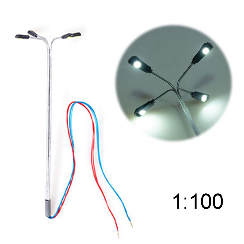 1:87/1:100 skala Modell 4 LED Leucht Straße Lampe Laternenpfahl Landschaft Licht DIY Zug Modell Dekoration Sand Tisch Modell: 2