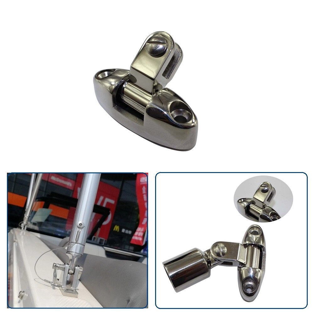 4PCS 316 Stainless Steel Universal Deck Hinge Bimini Top Deck Mounts Mirror Polish For Marine Boat