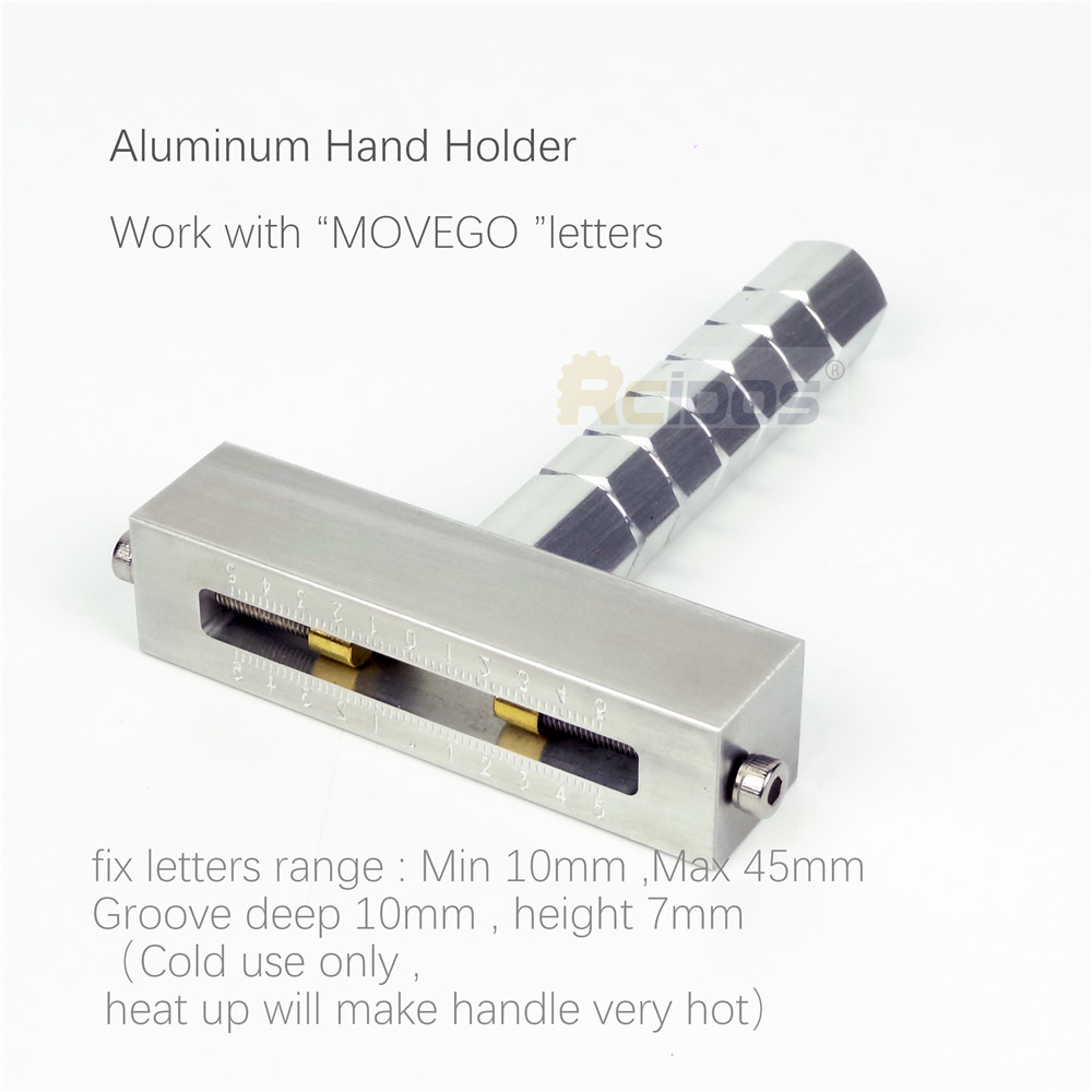 Rcidos Messing Letters Houder, Hand Hamer Stempel Flexibele Letters Armatuur, Fit Te Movego Letters: 5cm Aluminum1Line