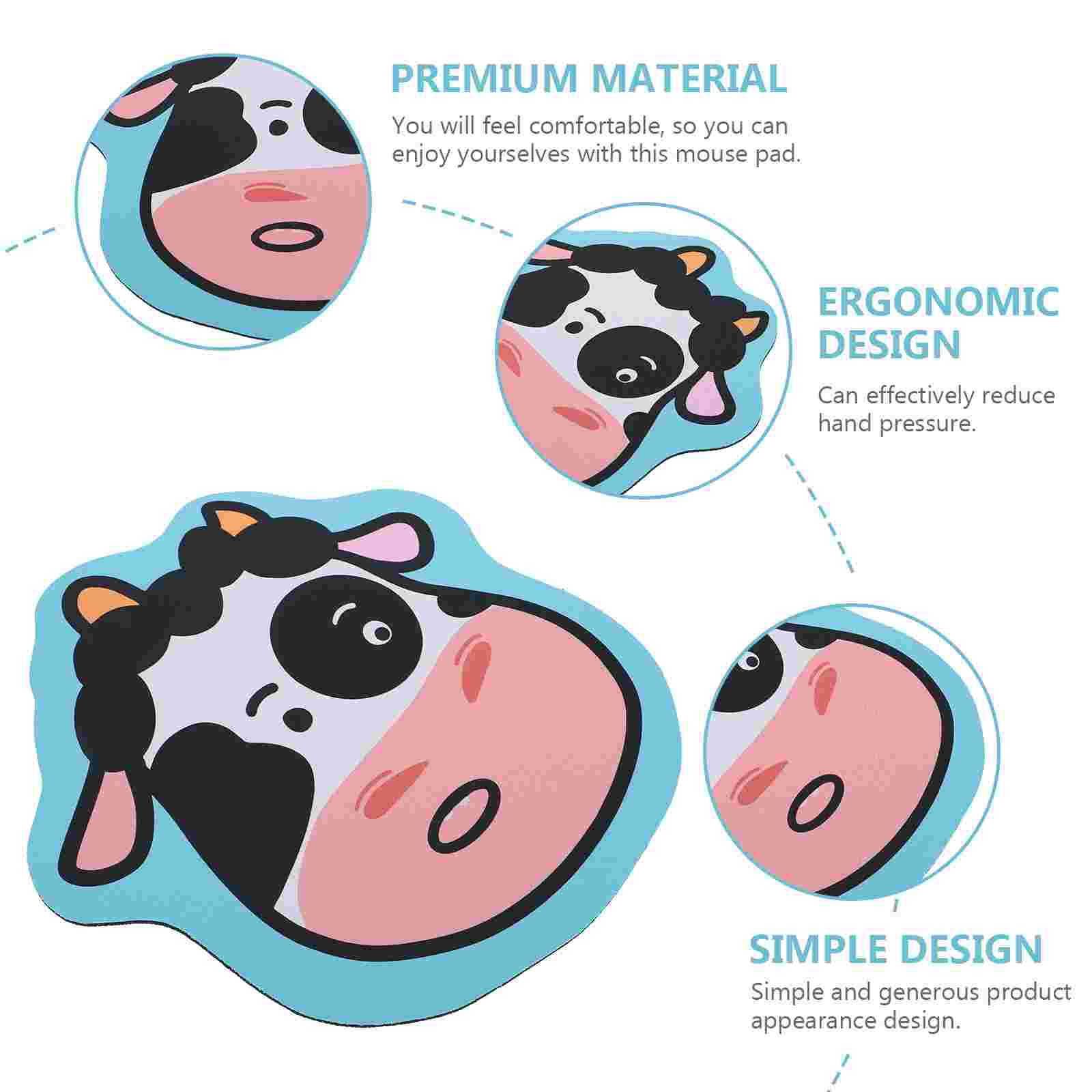 Rubber Pad Office Desk Pad Cartoon Desk Pad Protector Laptop Pad