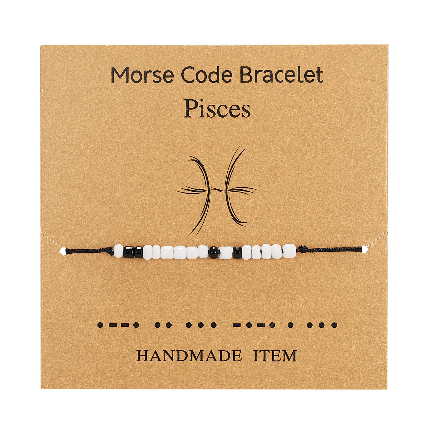 Eenvoudige 12 Constellation Armband Handgemaakte Fijne Kralen Armband Voor Vrouwen Verstelbare Bangle Zodiac Vriendschap Sieraden Kids: Pisces