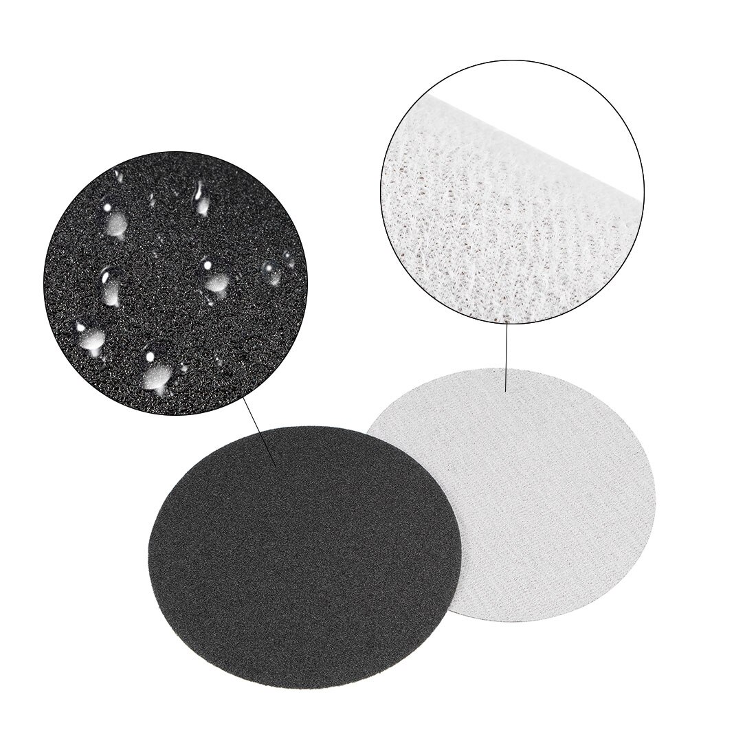 Uxcell – disques abrasifs en carbure de silicium, 5 pouces, grain 80/120/180, pour le polissage de meubles, 30 pièces
