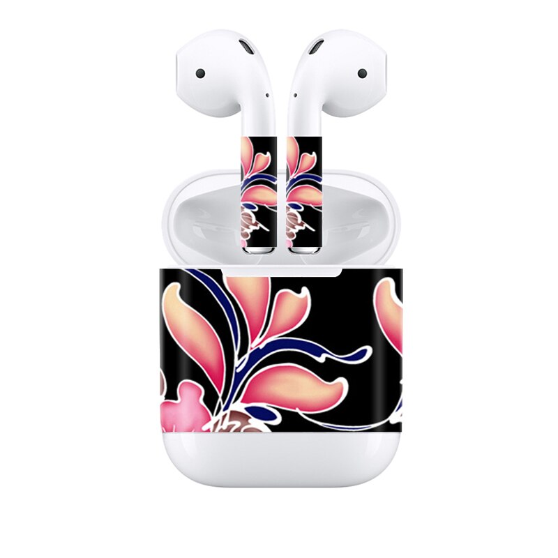 Bloem Patronen Skin Sticker Voor Apple Airpods Ultra Dunne Oortelefoon Cover Flim Sticker Case Voor Apple Airpods