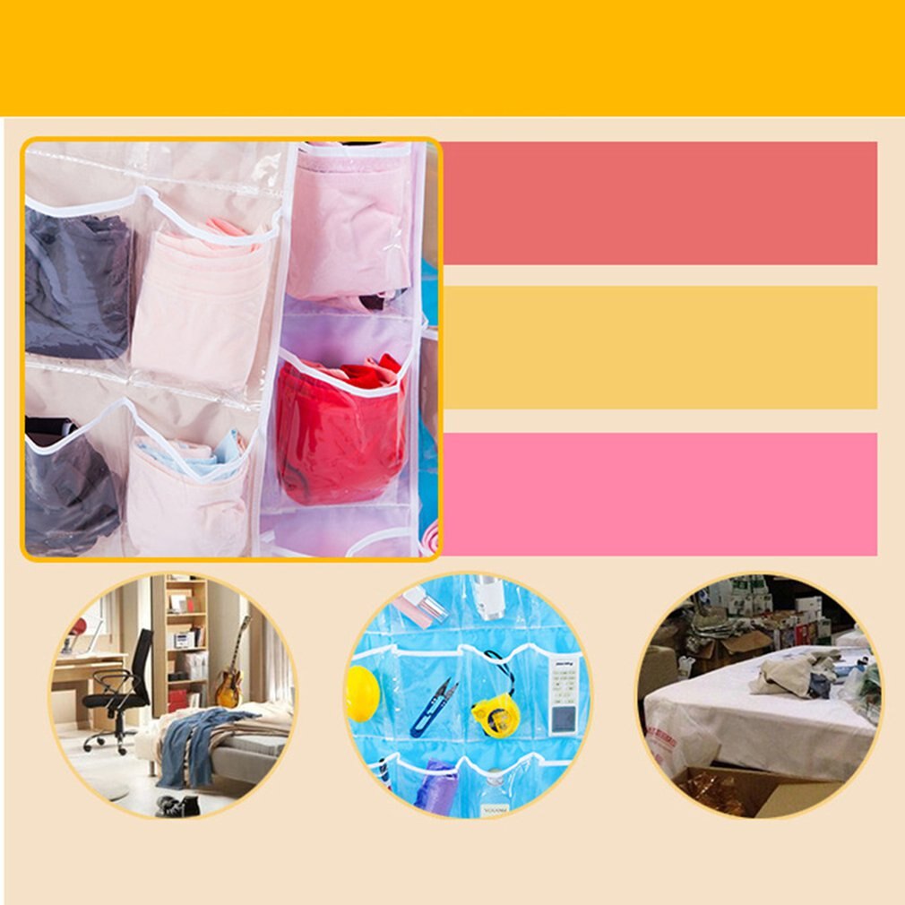 16 sichtbar Taschen hängend Organizer für Schrank Wandschrank transparent Lagerung Tasche Tür Zauberstab Klar Sonstigen Tasche mit Aufhänger Beutel