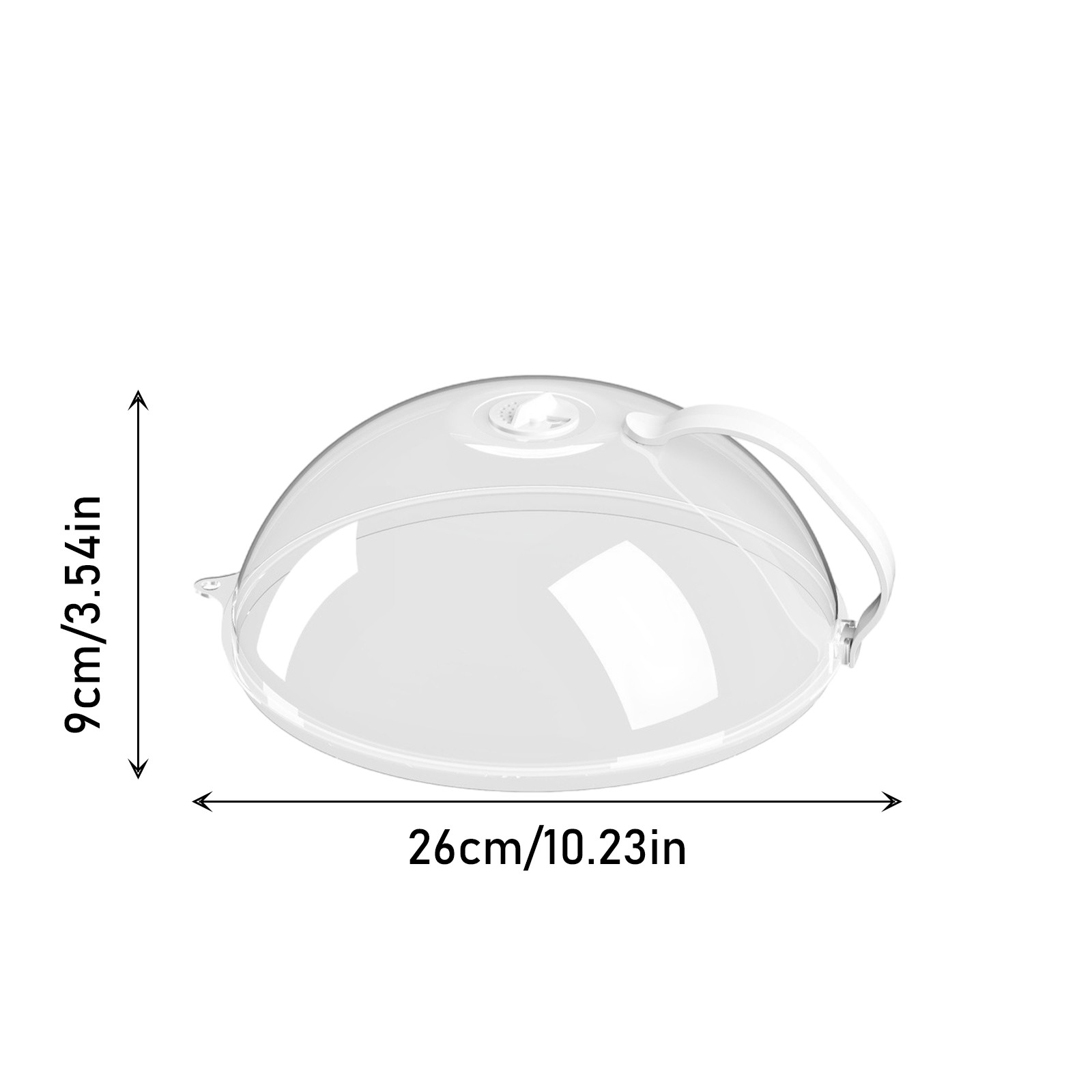 Microwave Splash Cover High Temperature Resistant Microwave Guard Lid Transparent Food Heating Cover with Steam Vent and Handle