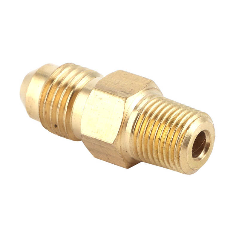 Turbocharger Housing Brass Boost Nipple Hose Fitting 1/8in 27 NPT Gold Turbo Hose Nipple