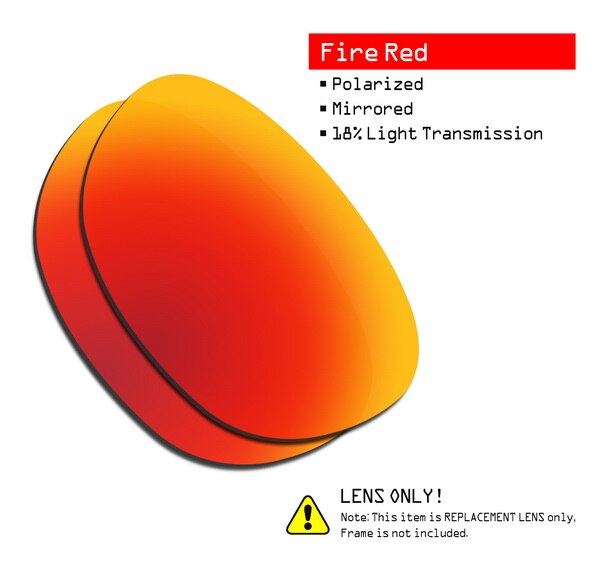 SmartVLT Polarized Replacement Lenses for Oakley Stringer Sunglasses - Multiple Options: Fire Red-ShieldCoat