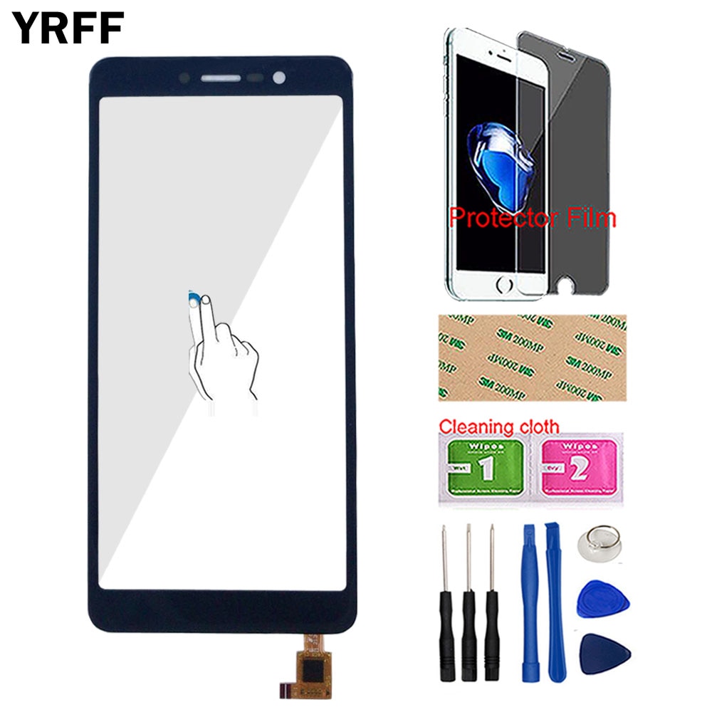 Sensor de pantalla táctil para BQ Mobile BQ-5508L BQ5508L BQ 5508 Digitalizador de pantalla táctil Panel Pantalla táctil frontal 5,45 "película protectora