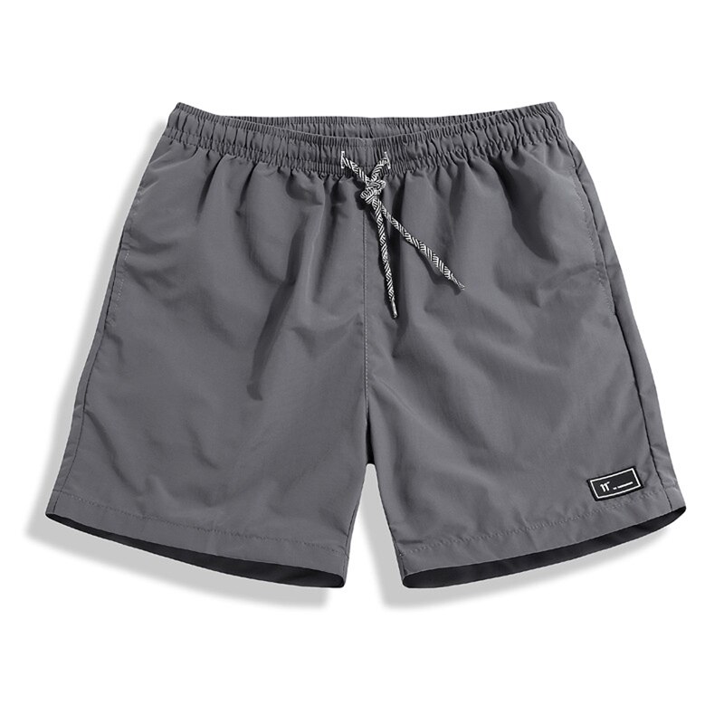 nouveaux Shorts hommes été grande taille mince séchage rapide pantalons de plage sport décontracté pantalons courts vêtements Spodenki court Homme: gray / M