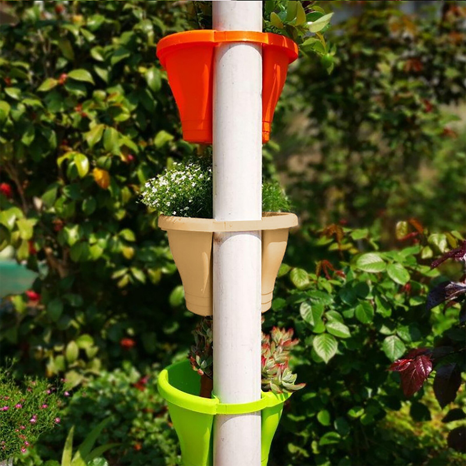 40# Pvc Flower Pot Pipe Type Hanging Garden Pots Planters Can Be Hung On The Balcony On The Water Pipe Flower Seeds Container