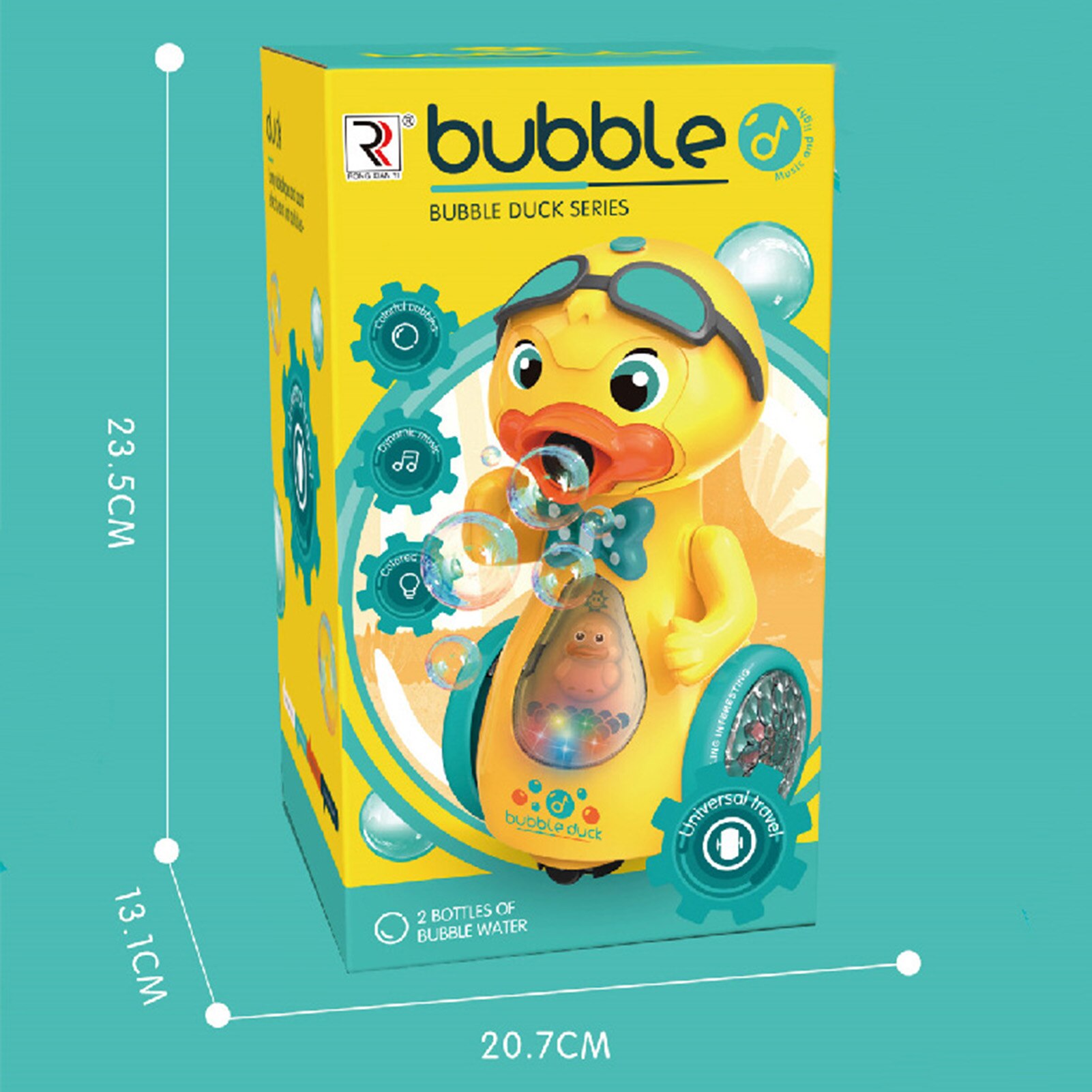 Zomer Grappig Speelgoed Elektrische Eend Bubble Machine Spuiten Muziek Verlichting Speelgoed Automatische Bubble Blower Kruipen Speelgoed Verjaardagscadeautjes