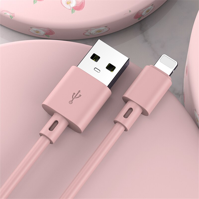 Vloeibare Siliconen Draad Snel Opladen Usb Data Charger Kabel Voor Iphone 6S 7 8 Plus X Xr Xs 11 pro Max Se Usb Charge Kabel 1M 2M 3M: Pink / 1.5m