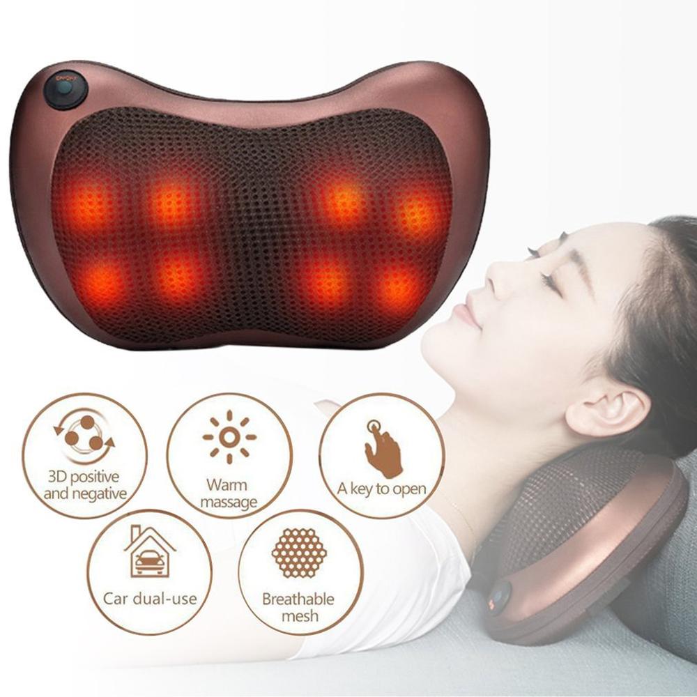 Carro casa cervical coluna massageador pescoço cintura de volta elétrica multifuncional baixa tensão aquecimento massagem travesseiro