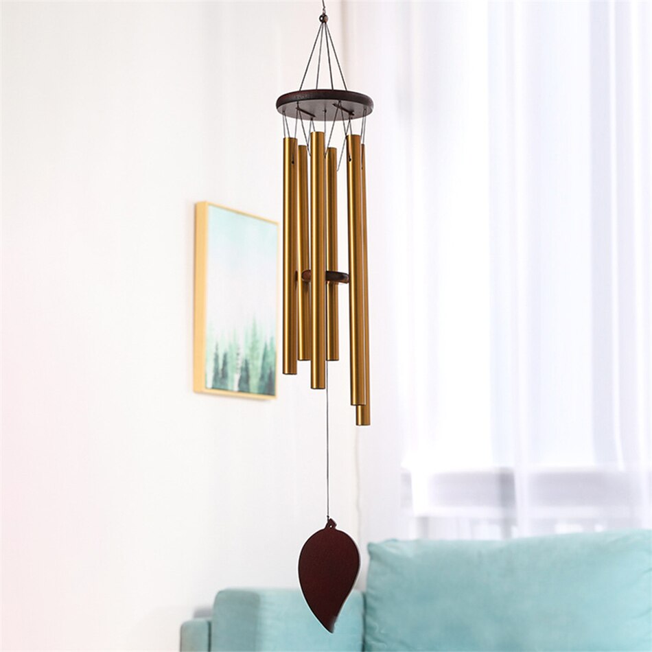 VOGVIGO Large Wind Chimes Outdoor Garden Porch Balcony Solid Wood Ornaments Home Decoration Craft