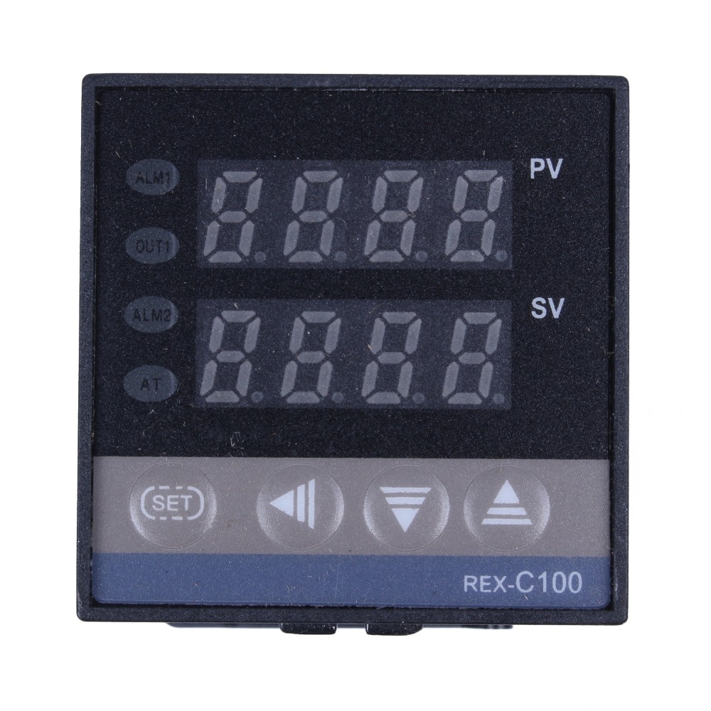 Digital 220V PID REX-C100 Temperature Controller + max.40A SSR + K Thermocouple PID Controller Set + Heat Sink
