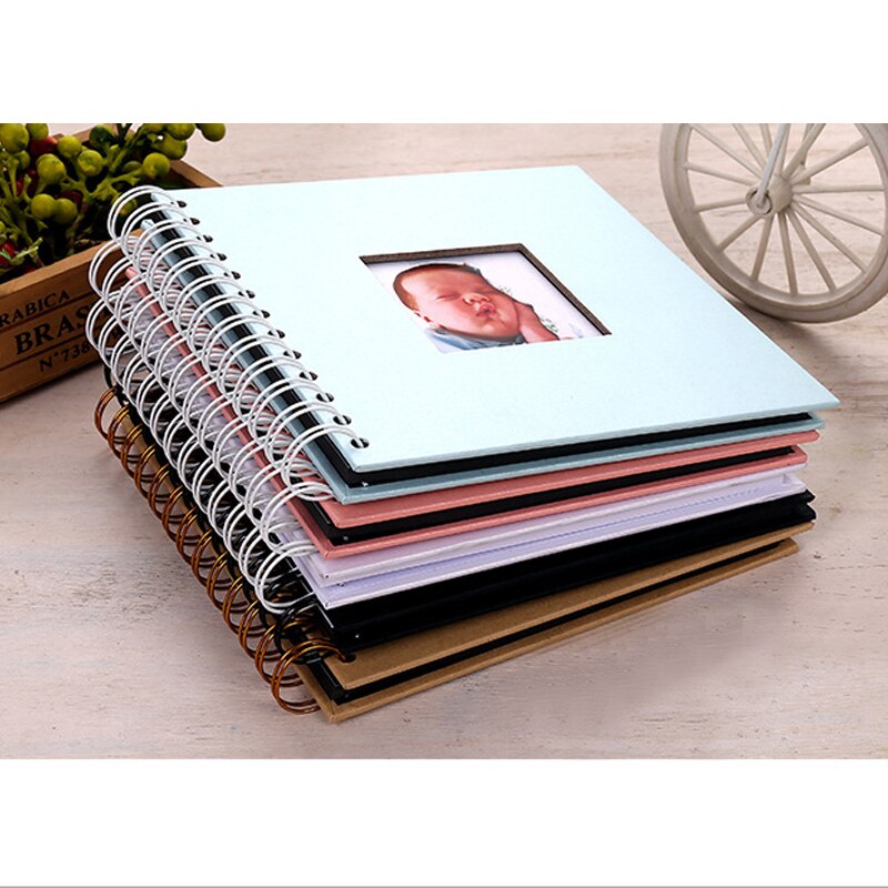 20 Pages Wedding/Baby DIY Photo Album Anniversary Scrapbook Blank Photo Album Cover Kraft Album For Photos For Kids Case Binding